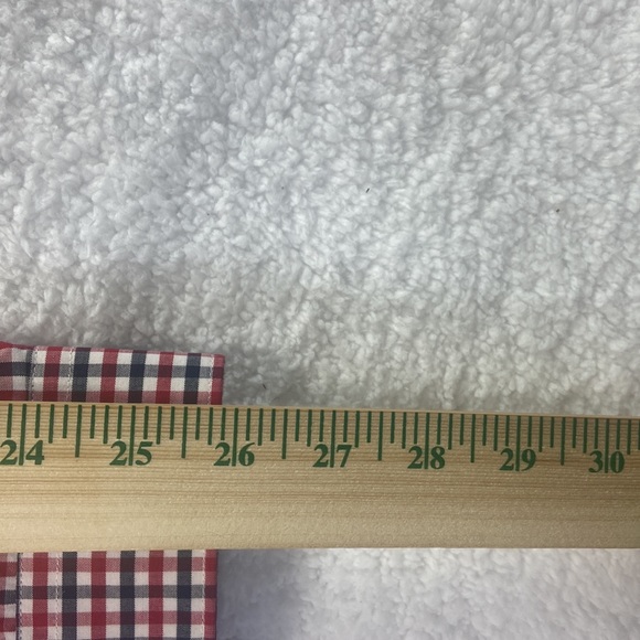 H & M Long Sleeve Business Casual Shirt Size Medium Red/Black Plaid - Picture 14 of 14